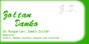 zoltan damko business card